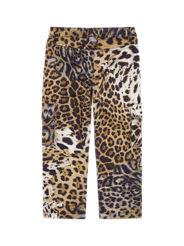 Roberto Cavalli Junior Pantalone cargo animalier