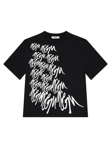 MSGM Kids T-shirt con signature logo