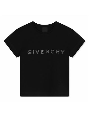 Givenchy Kids T-shirt con logo in strass