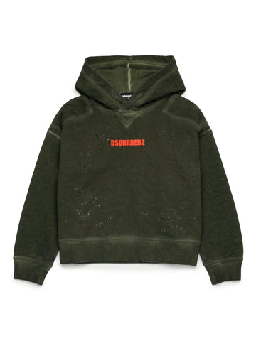 Dsquared Kids Felpa effetto distressed