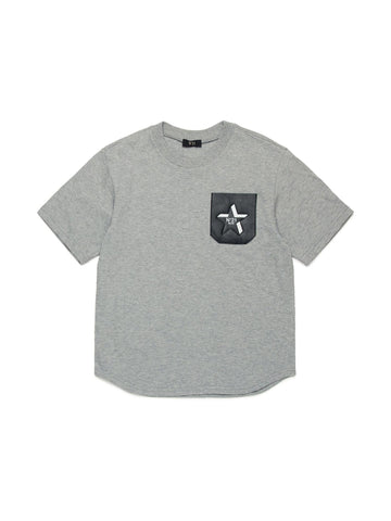 N°21 Kids T-shirt con taschino in pelle