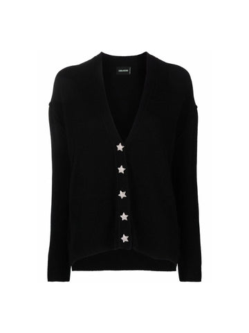 Zadig & Voltaire Cardigan in cashmere con stelle Mirka