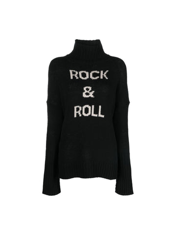 Zadig & Voltaire Maglione a dolcevita con stampa Rock & Roll Alma