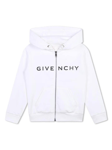 Givenchy Kids Felpa logata con zip e cappuccio