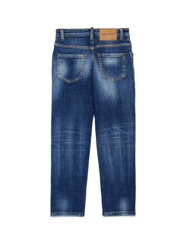 Dsquared Kids Jeans con schiariture