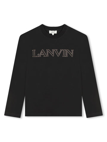 Lanvin Kids Maglia con logo ricamato