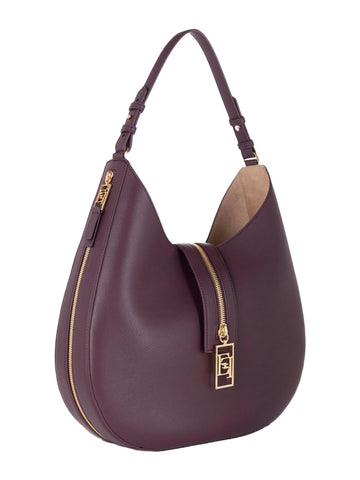 Elisabetta Franchi Borsa hobo grande in ecopelle