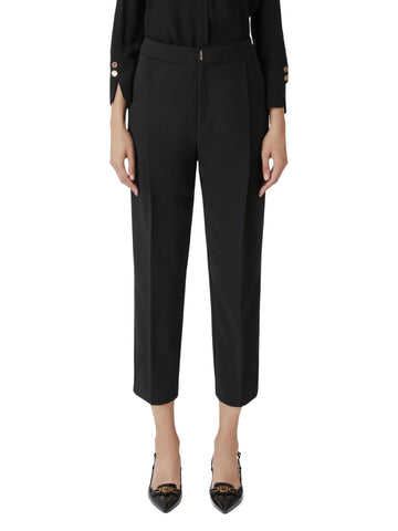 Elisabetta Franchi Pantalone crop con pinces