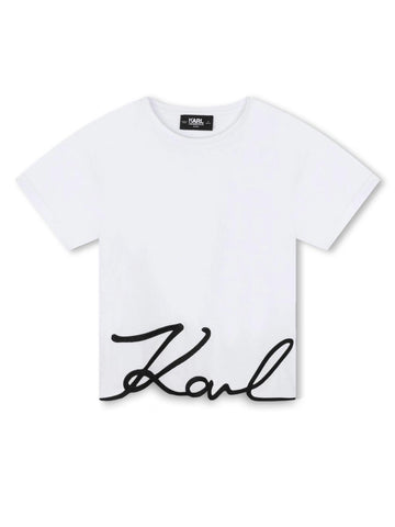 Karl Lagerfeld Kids T-shirt con logo ricamato