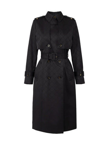 Elisabetta Franchi Trench in tessuto tecnico jacquard