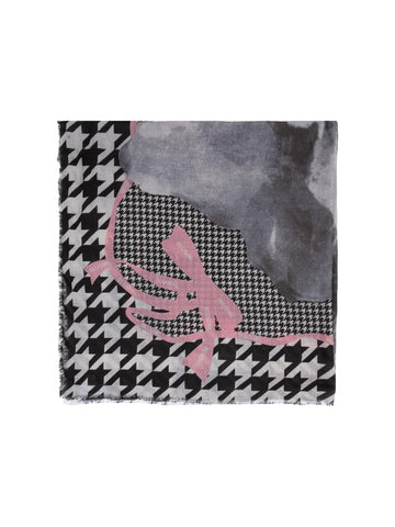 Blugirl Foulard pied de poule in lana e seta