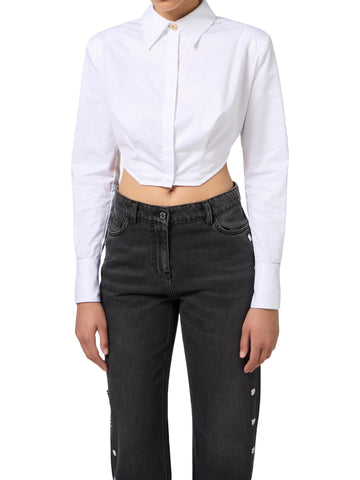 Elisabetta Franchi Camicia crop a righe