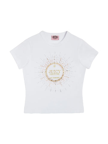 Juicy Couture T-shirt con logo in strass