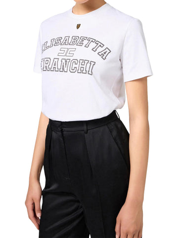 Elisabetta Franchi T-shirt con logo college