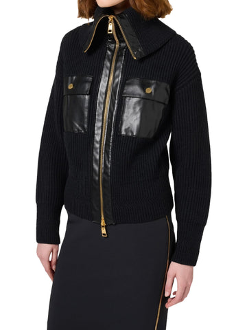 Elisabetta Franchi Cardigan in lana con zip