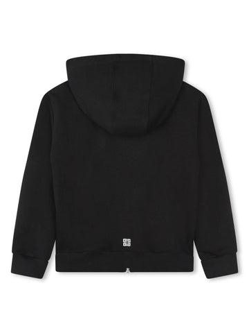 Givenchy Kids Felpa logata con zip e cappuccio