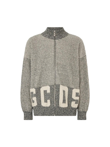 GCDS Cardigan con zip e logo