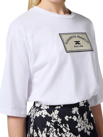 Elisabetta Franchi T-shirt con patch logo