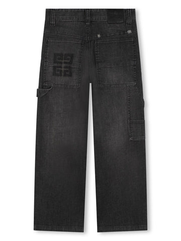 Givenchy Kids Jeans carpenter con logo