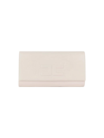 Elisabetta Franchi Clutch con logo in rilievo