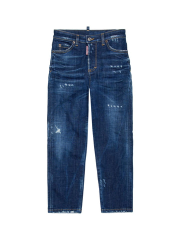 Dsquared Kids Jeans dritto con schiariture