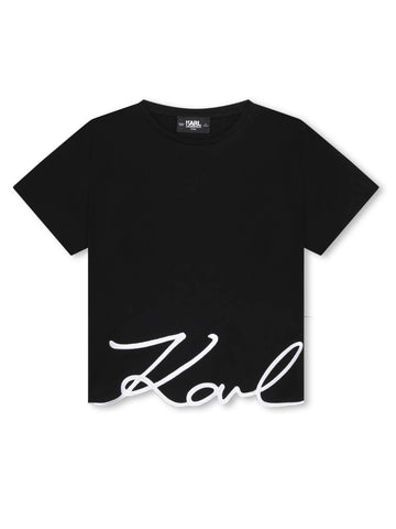 Karl Lagerfeld Kids T-shirt con logo ricamato