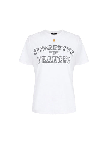 Elisabetta Franchi T-shirt con logo college