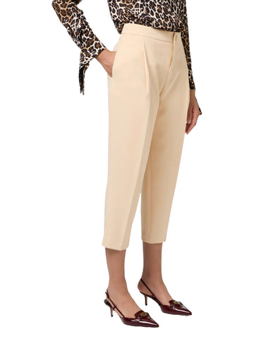 Elisabetta Franchi Pantalone crop con pinces