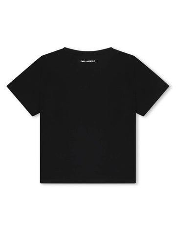 Karl Lagerfeld Kids T-shirt con logo ricamato