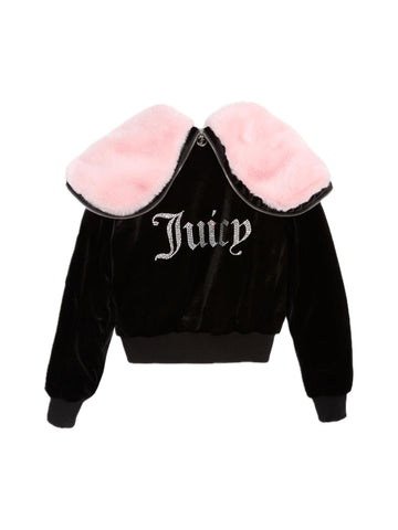 Juicy Couture Bomber con cappuccio in sherpa