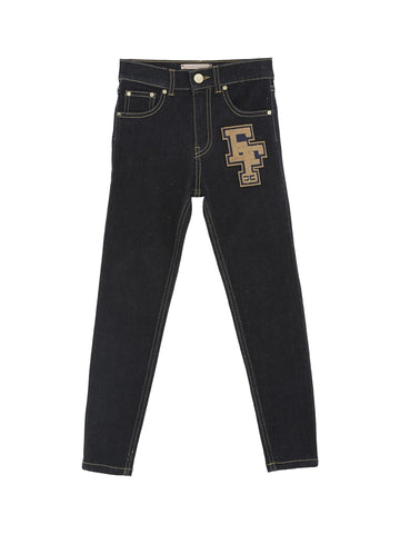 Elisabetta Franchi La Mia Bambina Jeans skinny con patch