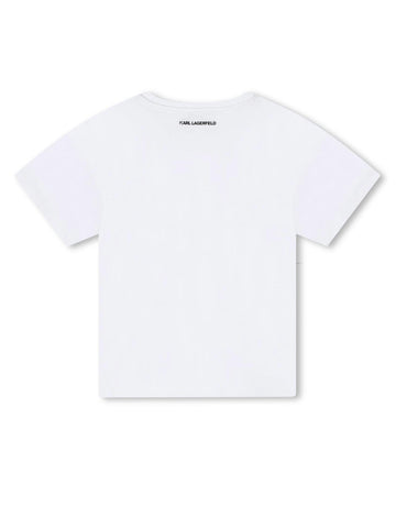 Karl Lagerfeld Kids T-shirt con logo ricamato