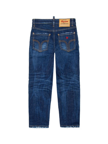 Dsquared Kids Jeans dritto con schiariture