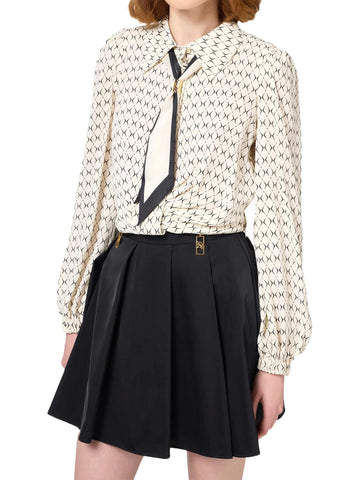 Elisabetta Franchi Camicia crop con foulard