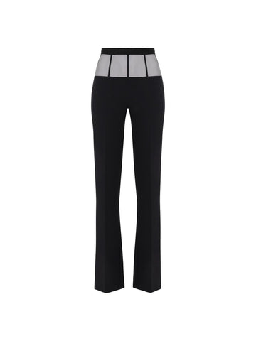 Elisabetta Franchi Pantalone con baschina in tulle