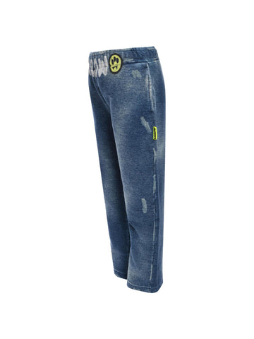 Barrow Kids Pantalone effetto denim slavato