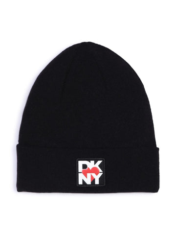 DKNY Kids Cappello beanie con logo applicato