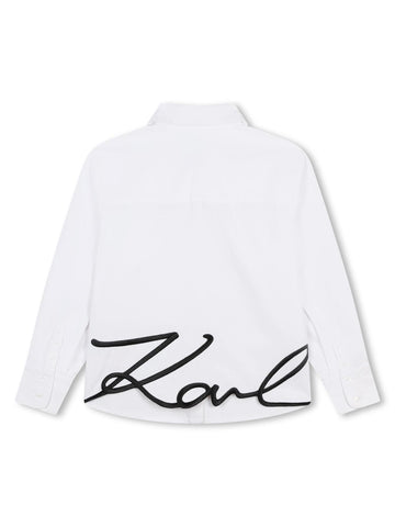 Karl Lagerfeld Kids Camicia con ricamo