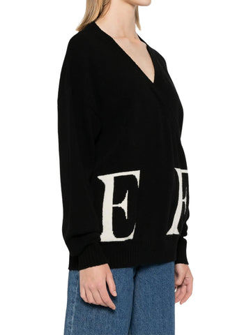 Elisabetta Franchi Maglia incrociata con logo