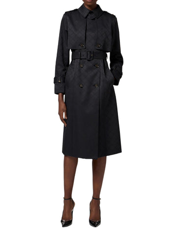 Elisabetta Franchi Trench in tessuto tecnico jacquard