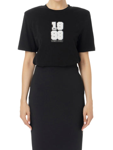 Elisabetta Franchi T-shirt con patch logo