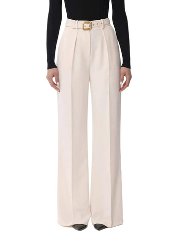 Elisabetta Franchi Pantalone in crepe con cintura