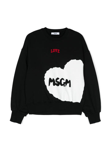 MSGM Kids Felpa con cuore