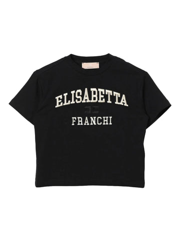 Elisabetta Franchi La Mia Bambina T-shirt con logo ricamato