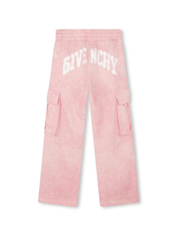 Givenchy Kids Pantalone cargo slavato