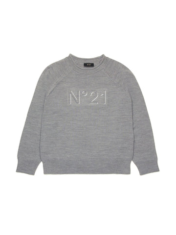 N°21 Kids Maglia con logo goffrato