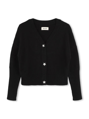 Zadig & Voltaire Kids Cardigan con bottoni stella