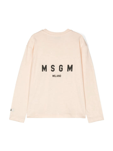 MSGM Kids Maglia con stampa logo