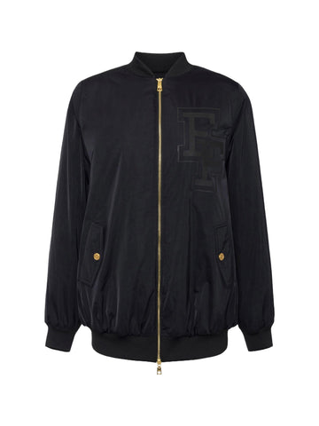 Elisabetta Franchi Bomber oversize in nylon satin