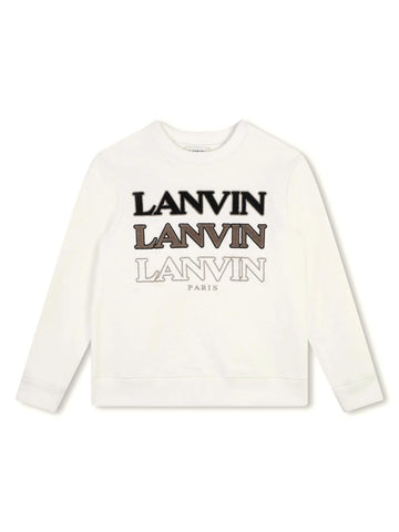 Lanvin Kids Felpa con logo in spugna